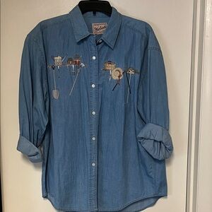 Woolrich Light Blue Denim Shirt